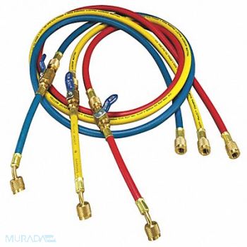 YELLOW JACKET Manifold Hose Set 72 In Red Yellow Blue, 29AU37