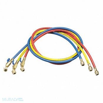 YELLOW JACKET Manifold Hose Set 36 In Red Yellow Blue, 29AU38