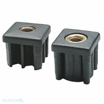 ELESA Tube End Caps 1344 lb Black, 29AU75