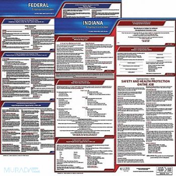 JJ KELLER LaborLaw Poster Fed/STA IN ENG 20inH 1yr, 36EU76