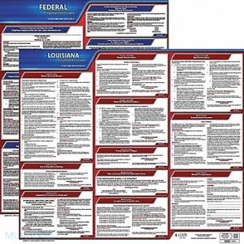 JJ KELLER LaborLaw Poster Fed/STA LA ENG 20inH 1yr, 36EU79