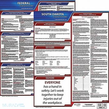 JJ KELLER LaborLaw Poster Fed/STA SD ENG 20inH 1yr, 36EV04
