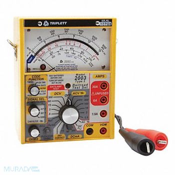 TRIPLETT Analog Railroad Tester 600V Mirrored 30A, 29FK33