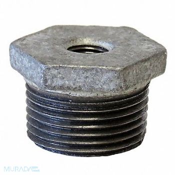 ANVIL Hex Bushing Steel 3/8 x 1/4 in NPT, 29JD49