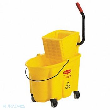 ABILITY ONE Mop Bucket and Wringer Yellow 8 3/4 gal, 29JT67