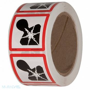 GHS SAFETY Safety Label 2 in W x 2 in H PK500, 29JT91