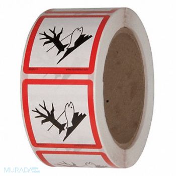 GHS SAFETY Safety Label 2 in W x 2 in H PK500, 29JT94