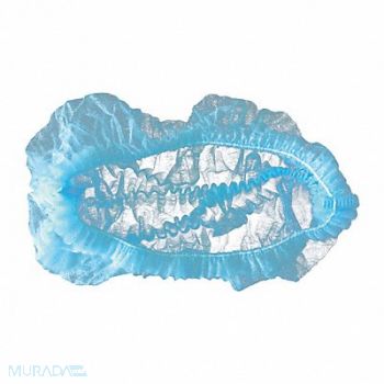 CONDOR Bouffant Cap Blue 21 in dia PK100, 29JW31