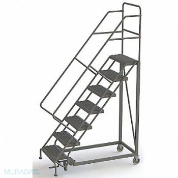 TRI-ARC Rolling Ladder 7 Steps Serrated Tread, 29RJ41