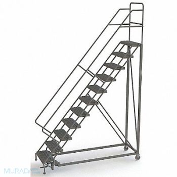 TRI-ARC Rolling Ladder 11 Steps Serrated Tread, 29RJ45