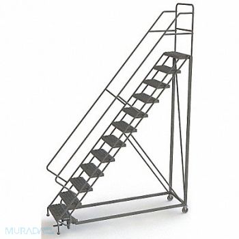 TRI-ARC Rolling Ladder 12 Steps Serrated Tread, 29RJ46
