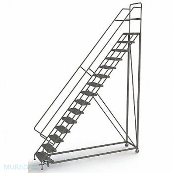 TRI-ARC Rolling Ladder 15 Steps Serrated Tread, 29RJ49