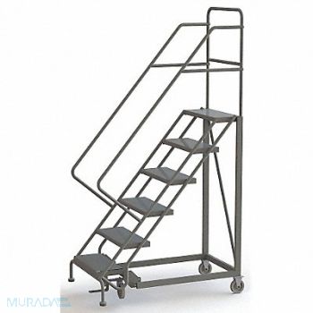 TRI-ARC Rolling Ladder 6 Steps Perforated Tread, 29RJ50