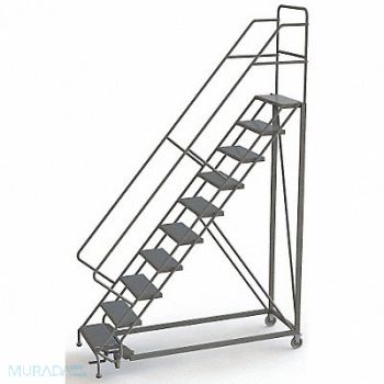 TRI-ARC Rolling Ladder 10 Steps Perforated Tread, 29RJ54