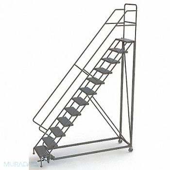 TRI-ARC Rolling Ladder 12 Steps Perforated Tread, 29RJ56