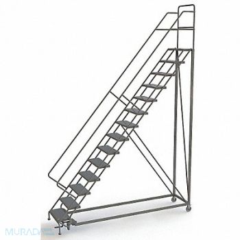 TRI-ARC Rolling Ladder 14 Steps Perforated Tread, 29RJ58