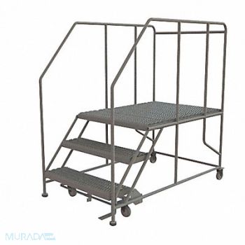 TRI-ARC Rolling Work Platform Steel 3 Steps, 29RJ77