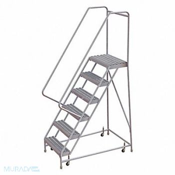 TRI-ARC Rolling Ladder 6 Steps Serrated Tread, 29RJ90
