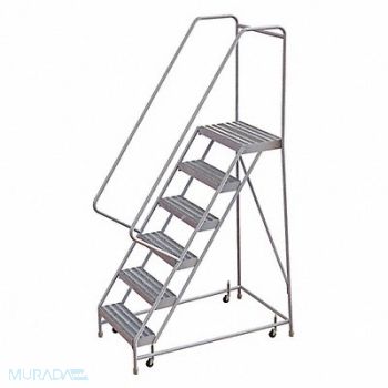 TRI-ARC Rolling Ladder 6 Steps Serrated Tread, 29RK10