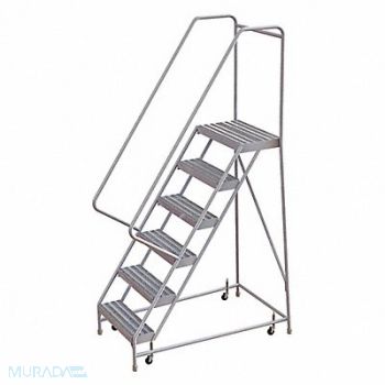 TRI-ARC Rolling Ladder 6 Steps Ribbed Tread, 29RK16