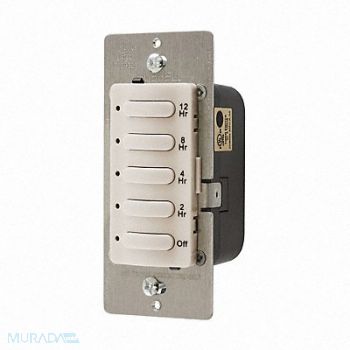 HUBBELL WIRING DEVICE-KELLEMS Timer Electronic 120/277V Light Almond, 29RW82