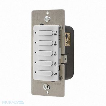 HUBBELL WIRING DEVICE-KELLEMS Timer Electronic 120/277V White, 29RW83