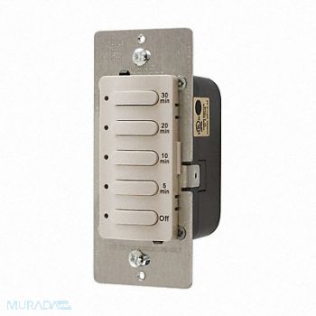 HUBBELL WIRING DEVICE-KELLEMS Timer Electronic 120/277V Light Almond, 29RW85