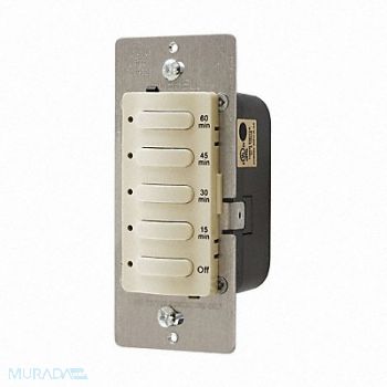 HUBBELL WIRING DEVICE-KELLEMS Timer Electronic 120/277V Ivory, 29RW88