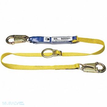 WERNER Decoil Tie-Back Single Leg Laynard 6ft, 29TF93