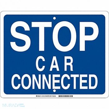 BRADY Railroad Sign 12 in x 15 in Blue English, 29TN10