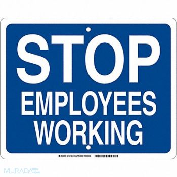 BRADY Railroad Sign 12 in x 15 in Blue English, 29TN12