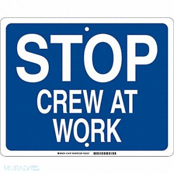 BRADY Railroad Sign 12 in x 15 in Blue English, 29TN13