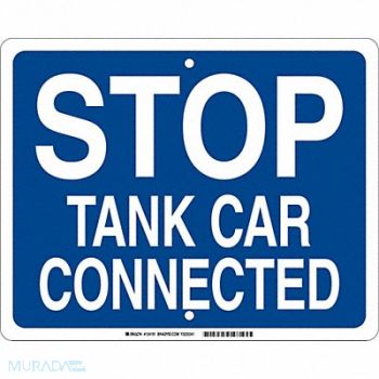 BRADY Railroad Sign 12 in x 15 in Blue English, 29TN17