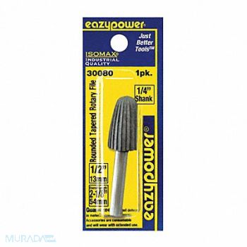 EAZYPOWER Rotary File Tapered 1/4 Shank Dia, 29UH87