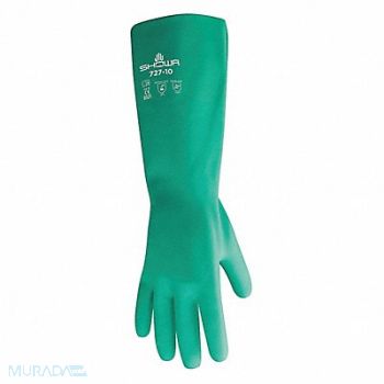 SHOWA Chemical Resistant Gloves L VF 29UP90 PR, 803YT6