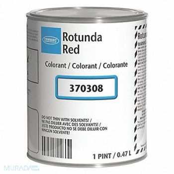 TENNANT Paint Colorant Red 1 pt, 29UR57