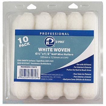 PREMIER Mini Roller 6 1/2 L 1/2 Nap Woven PK10, 29UT13