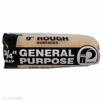 PREMIER Paint Roller Cover 9 L 3/4 Nap Polyester, 29UT37