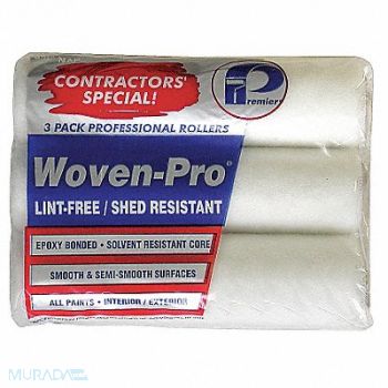 PREMIER Roller Cover 9 L 3/8 Nap Woven PK3, 29UT43