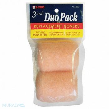 PREMIER Roller Cover 3 L 3/8 Nap Polyester PK2, 29UT53