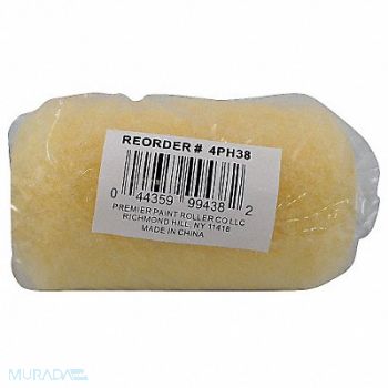 PREMIER Paint Roller Cover 4 L 3/8 Nap Phenolic, 29UT56
