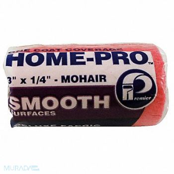PREMIER Paint Roller Cover 3 L 1/4 Nap Mohair, 29UT58