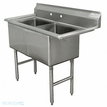 ADVANCE TABCO Scullery Sink Square 15inx15inx14in, 29VK70
