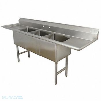 ADVANCE TABCO Scullery Sink Square 15inx15inx14in, 29VK72