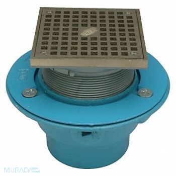 ZURN Square Floor Drain Cast Iron No Hub, 29VN19