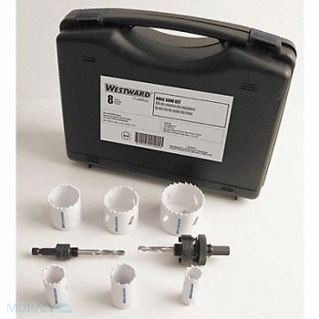 WESTWARD Bi-Metal Hole Saw Utility Kit 8 pcs., 29VX22