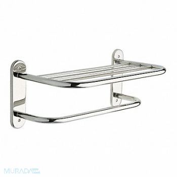 FRANKLIN BRASS Towel Shelf SS 20 1/8 in Overall W, 29WJ48