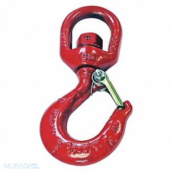 CROSBY Swivel Hook Carbon Steel 2000 lb Red, 29WR04