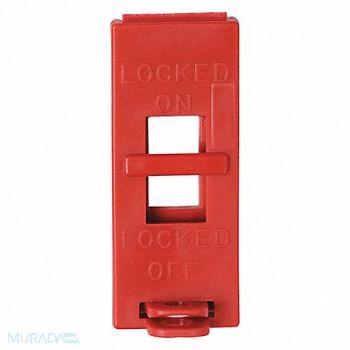 BRADY Wall Swtch Lckout Red 9/32 in Dia PK6, 2AF98