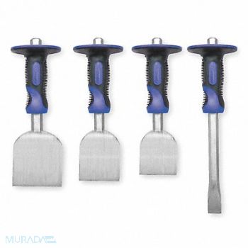 WESTWARD Handguarded Chisel Set 4 Pc, 2AJK7
